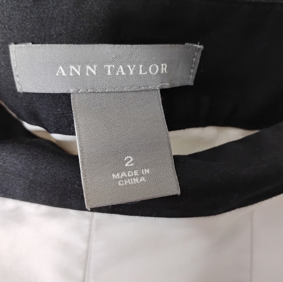 Ann Taylor A-Line Skirt 2 Collegiate Preppy Striped Cotton Old Money Aesthetic - Picture 9 of 10